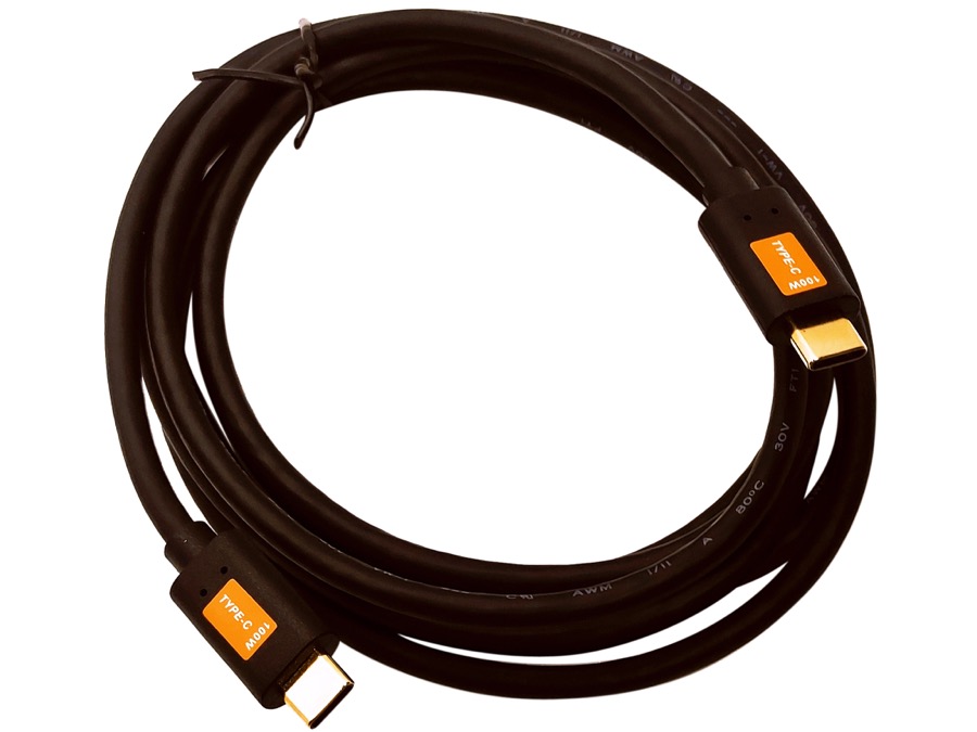 Nippon Labs 20USBCGEN2-6MM-G 6ft USB Type C 3.1 (G2) Male to USB-C Male Cable 10Gbps with Built-in E-Marker - Black