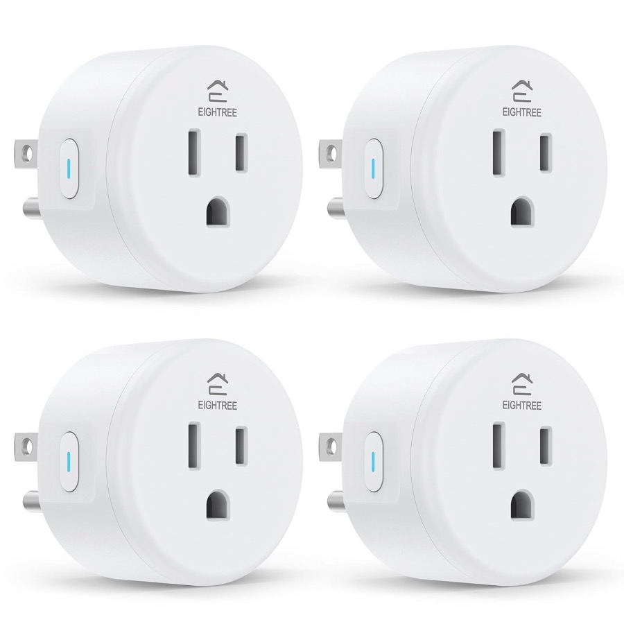 Smart Plug, WiFi Outlet Works with Alexa & Google Home, Smart Home Socket with Remote Control & Timer Function, 2.4GHz WiFi Only, 4 Packs